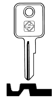 Afbeelding van Silca Autosleutel z/plastic kop staal BA2