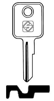 Afbeelding van Silca Autosleutel z/plastic kop staal BA2R