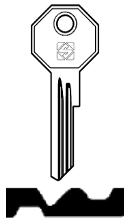 Afbeelding van Silca Autosleutel z/plastic kop staal BA4