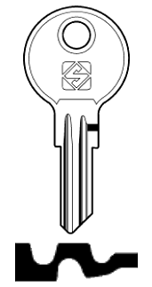 Afbeelding van Silca Autosleutel z/plastic kop staal BA5R