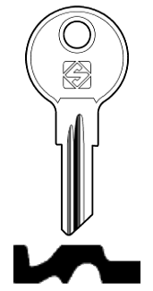 Afbeelding van Silca Cilindersleutel brass BA8R