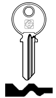 Afbeelding van Silca Cilindersleutel staal BAS1