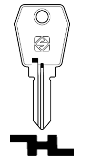 Afbeelding van Silca Cilindersleutel staal BAS4R