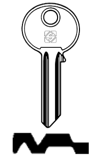 Afbeelding van Silca Cilindersleutel staal BLA2