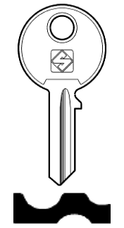 Afbeelding van Silca Cilindersleutel staal BUR17R