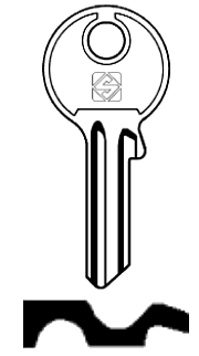 Afbeelding van Silca Cilindersleutel staal BUR15