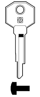 Afbeelding van Silca Cilindersleutel staal BUR12