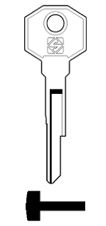 Afbeelding van Silca Cilindersleutel staal BUR19