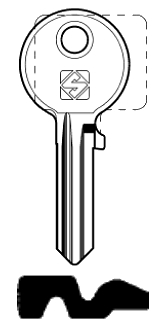 Afbeelding van Silca Cilindersleutel brass BUR23