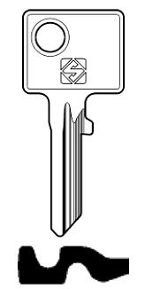 Afbeelding van Silca Cilindersleutel staal BUR20R