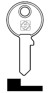 Afbeelding van Silca Autosleutel z/plastic kop staal BUR3