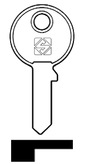 Afbeelding van Silca Autosleutel z/plastic kop staal BUR3R