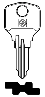 Afbeelding van Silca Cilindersleutel staal BUR44R
