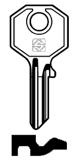 Afbeelding van Silca Cilindersleutel staal BUR4