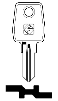 Afbeelding van Silca Cilindersleutel staal FRT4R