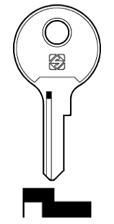 Afbeelding van Silca Cilindersleutel staal BUR55R