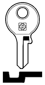 Afbeelding van Silca Cilindersleutel staal BUR56