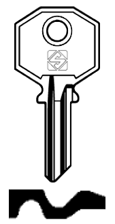 Afbeelding van Silca Cilindersleutel staal BUR6