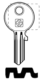 Afbeelding van Silca Cilindersleutel staal BUR62