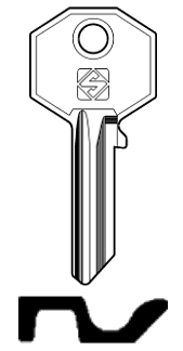 Afbeelding van Silca Cilindersleutel staal BUR8