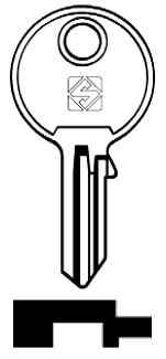 Afbeelding van Silca Autosleutel z/plastic kop staal BUR9