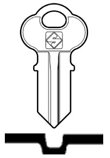 Afbeelding van Silca Cilindersleutel staal CH1