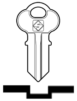 Afbeelding van Silca Cilindersleutel brass CH3