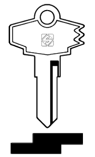 Afbeelding van Silca Cilindersleutel brass CH6