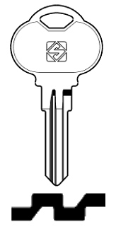 Afbeelding van Silca Autosleutel z/plastic kop brass CLU2