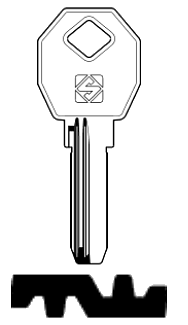 Afbeelding van Silca Boringsleutel brass CVL5R