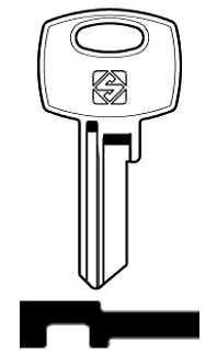 Afbeelding van Silca Cilindersleutel brass DY1