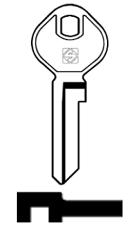 Afbeelding van Silca Cilindersleutel brass DAL2