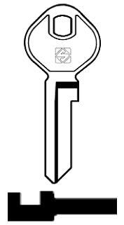 Afbeelding van Silca Cilindersleutel brass DAL2R