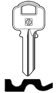 Afbeelding van Silca Cilindersleutel staal DK8R