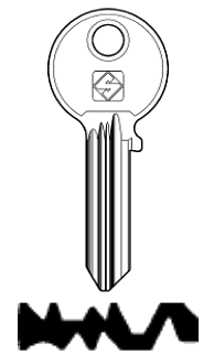 Afbeelding van Silca Cilindersleutel brass EM3