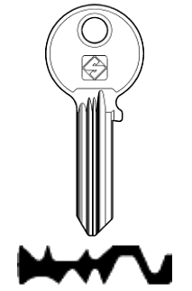 Afbeelding van Silca Cilindersleutel brass EM4