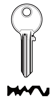 Afbeelding van Silca Cilindersleutel staal EM7R
