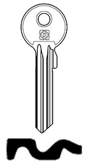Afbeelding van Silca Cilindersleutel staal ER2X