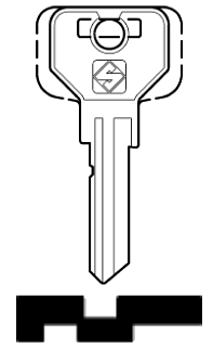 Afbeelding van Silca Cilindersleutel staal EX1