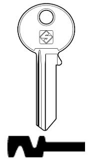 Afbeelding van Silca Cilindersleutel staal FV1