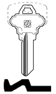 Afbeelding van Silca Cilindersleutel brass FDR1