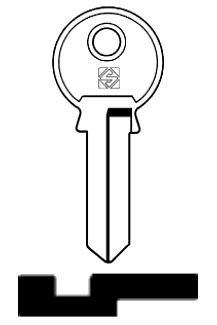 Afbeelding van Silca Cilindersleutel staal TL13