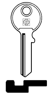 Afbeelding van Silca Cilindersleutel staal TL7R