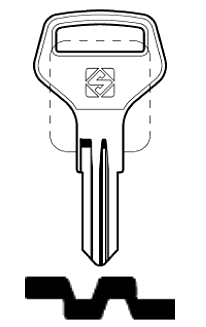 Afbeelding van Silca Cilindersleutel staal FRT9R