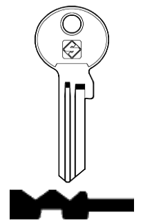 Afbeelding van Silca Cilindersleutel staal GOD4R