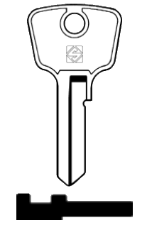 Afbeelding van Silca Cilindersleutel staal JPN2