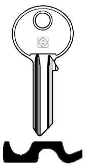 Afbeelding van Silca Cilindersleutel staal JOW1R