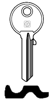 Afbeelding van Silca Cilindersleutel staal JOW3R