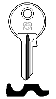 Afbeelding van Silca Cilindersleutel staal JOW4R