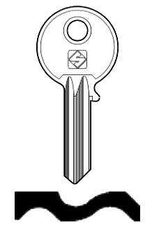 Afbeelding van Silca Cilindersleutel staal JU10